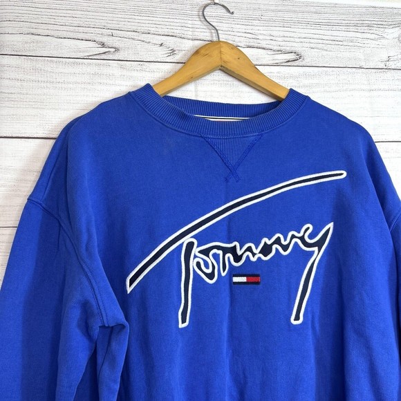 Tommy Hilfiger Mens Pullover Y2K Sweater Size Medium - Picture 3 of 11